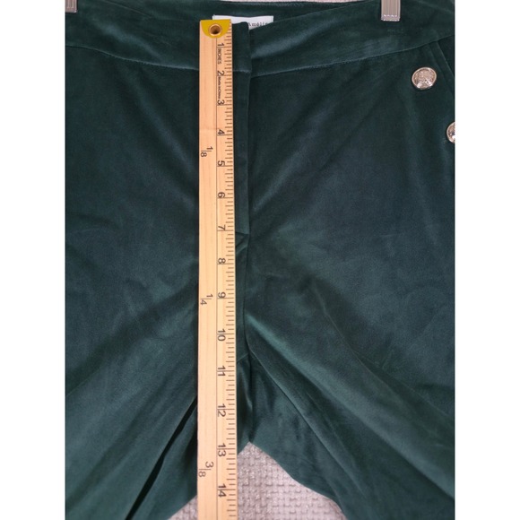 Maison D Amelie Paris Velvet Flare Sailor Button Pants Emerald Green Size 8 - Picture 6 of 9